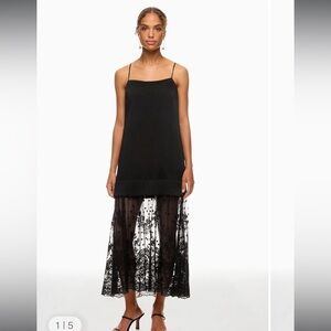 Sea New York Noa Satin Slip Midi dress fits size 0-2